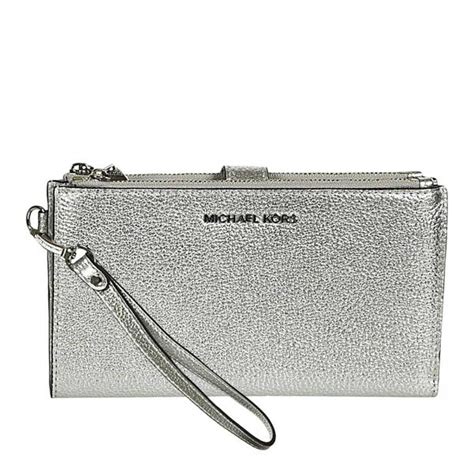 silver wallet michael kors